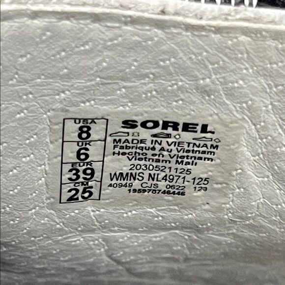 Sorel VIIBE White and Black Mules - Picture 5 of 14